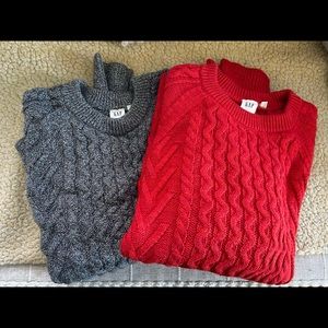 Gap cable knit sweaters - red available (grey sold)